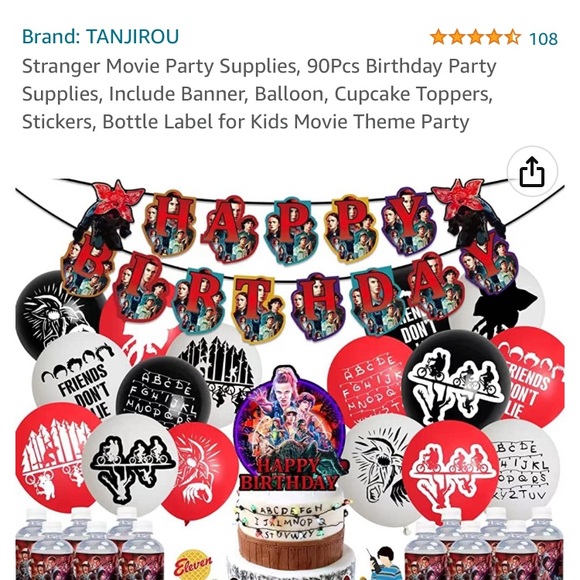 Stranger Things birthday party in a bag. - Picture 7 of 14